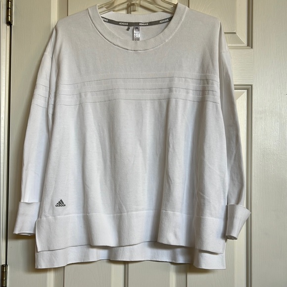 adidas Tops - adidas White Sweater